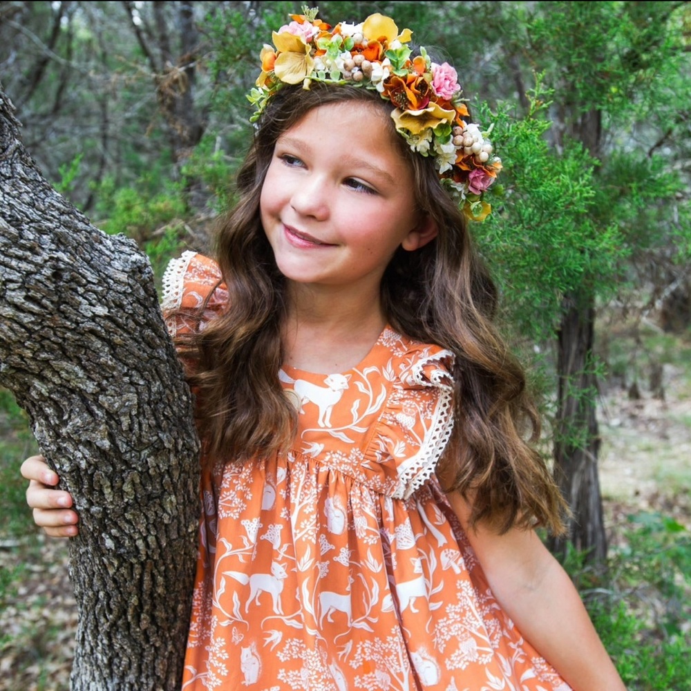 Eleanor Rose Forest Friends Fall Woodland Dress